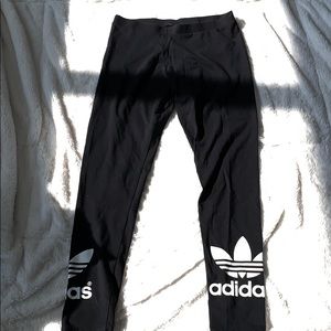 Adidas black leggings with logo
